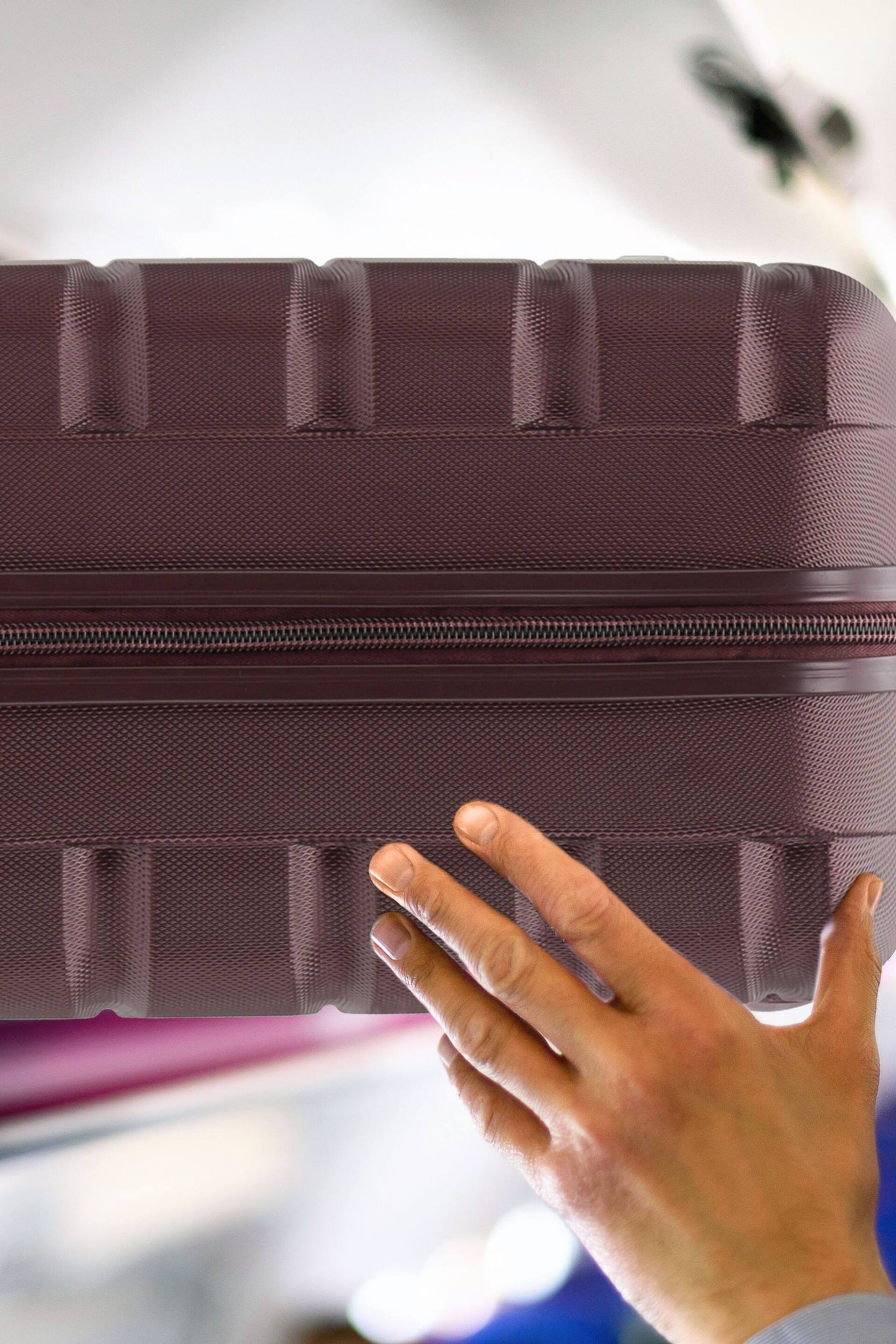 Flight Knight Burgundy + Burgundy EasyJet 56x45x25cm Overhead 4 Wheel ABS Hard Case Cabin Carry On Suitcase Set Of 2 - Image 5 of 8
