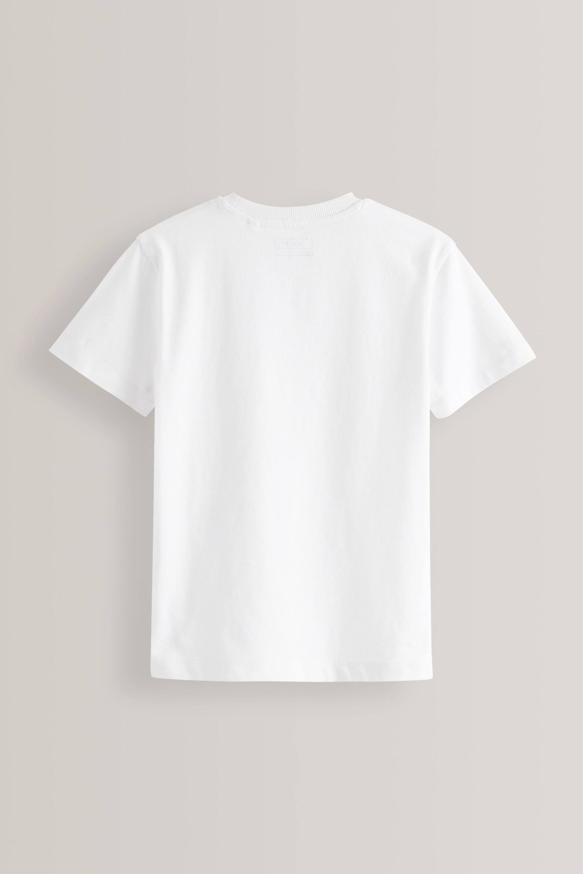 White Cotton Short Sleeve T-Shirt (3-16yrs) - Image 2 of 3