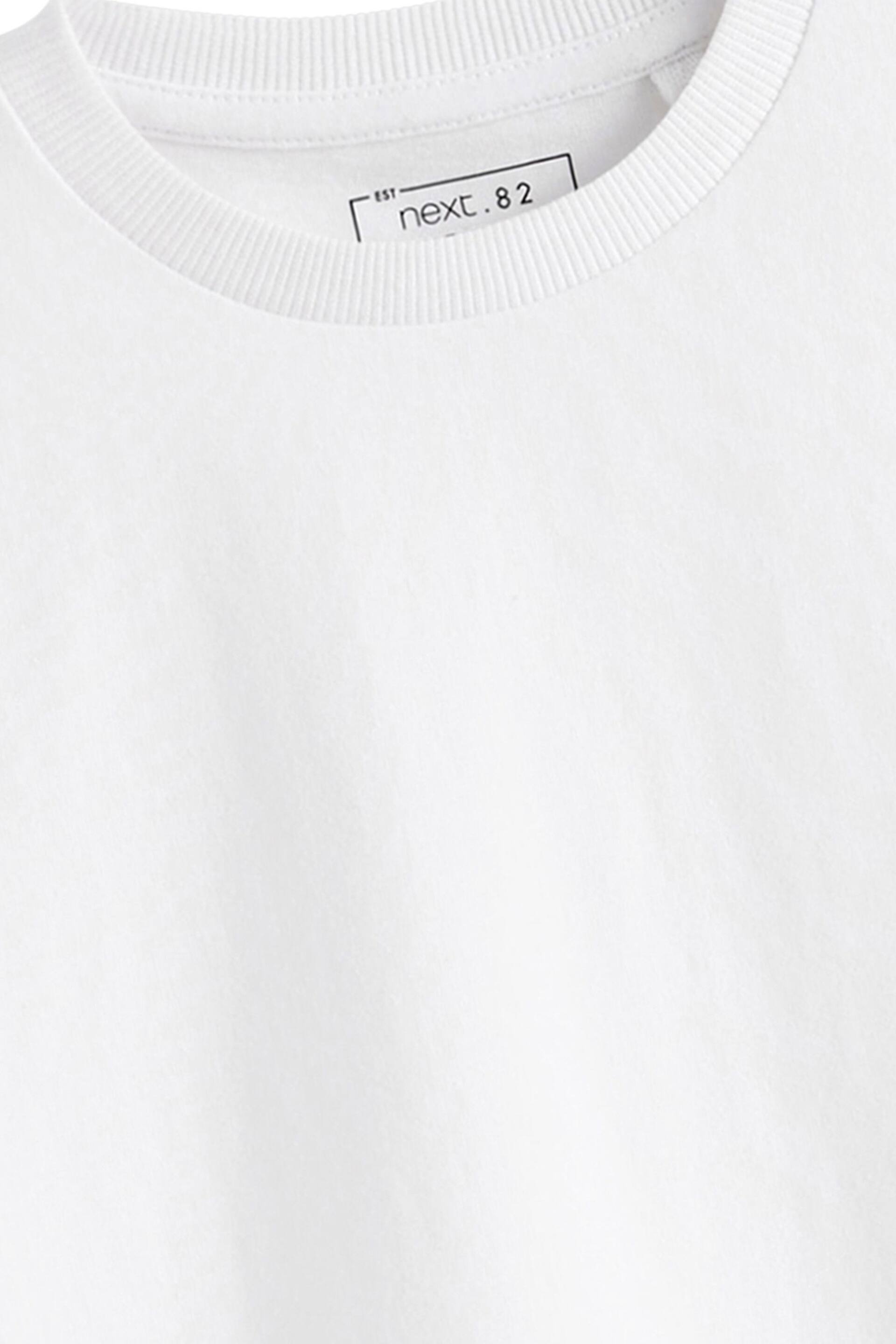 White Cotton Short Sleeve T-Shirt (3-16yrs) - Image 3 of 3