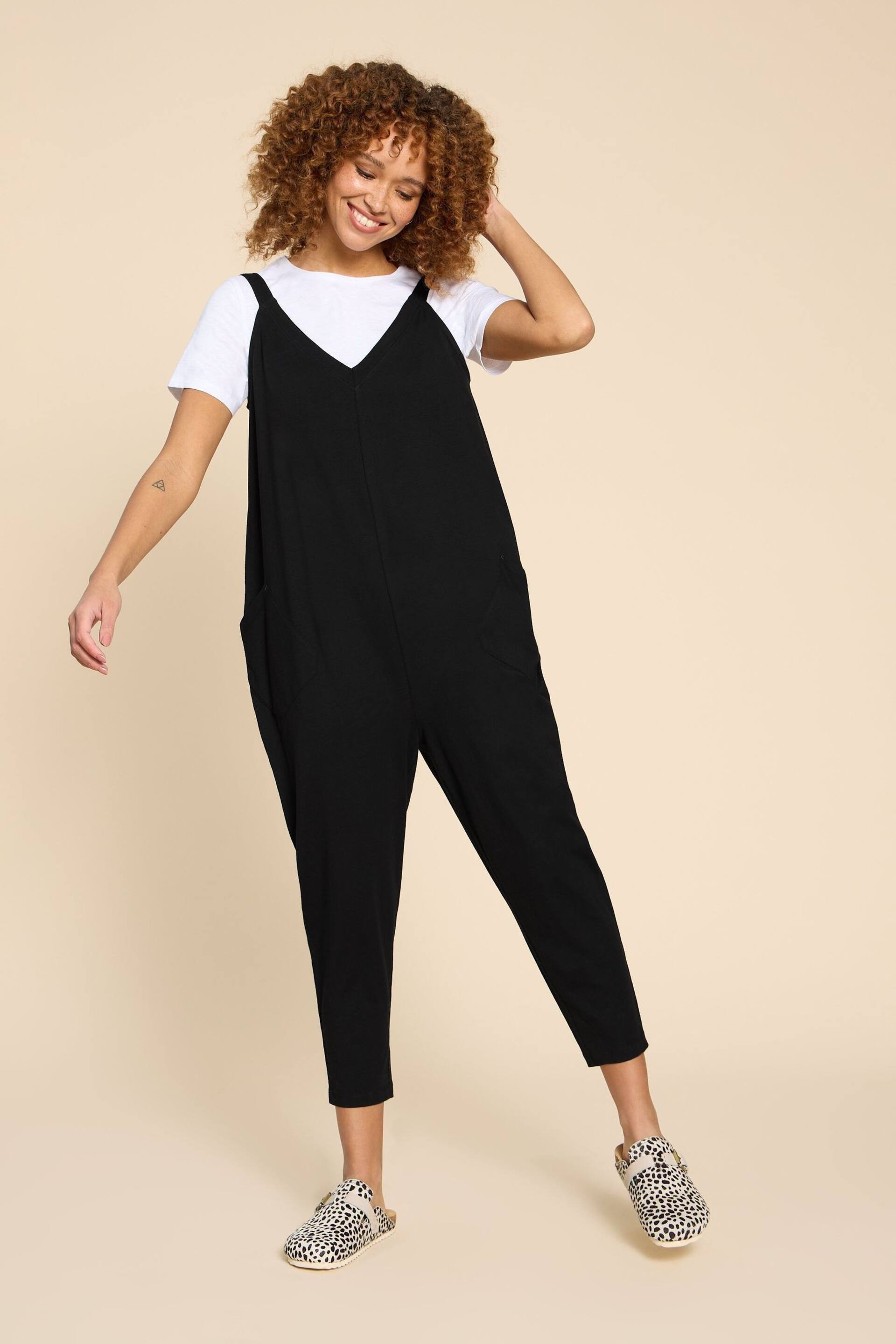 White Stuff Black Jersey Selina Jumpsuit - Image 4 of 8