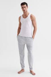 Reiss White Vinnie Cotton Stretch Vest - Image 3 of 6