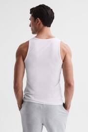 Reiss White Vinnie Cotton Stretch Vest - Image 5 of 6