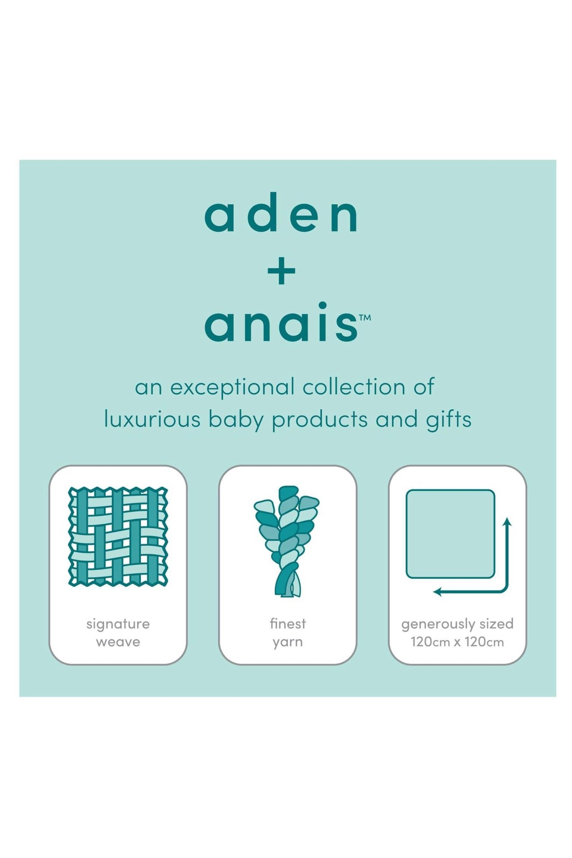 Aden + Anais Natural Ma Fleur Large Cotton Muslin Blankets 2-Pack - Image 4 of 5