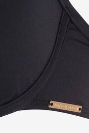 Mint Velvet Black Lightly Padded Cupped Hardware Bikini Top - Image 4 of 5