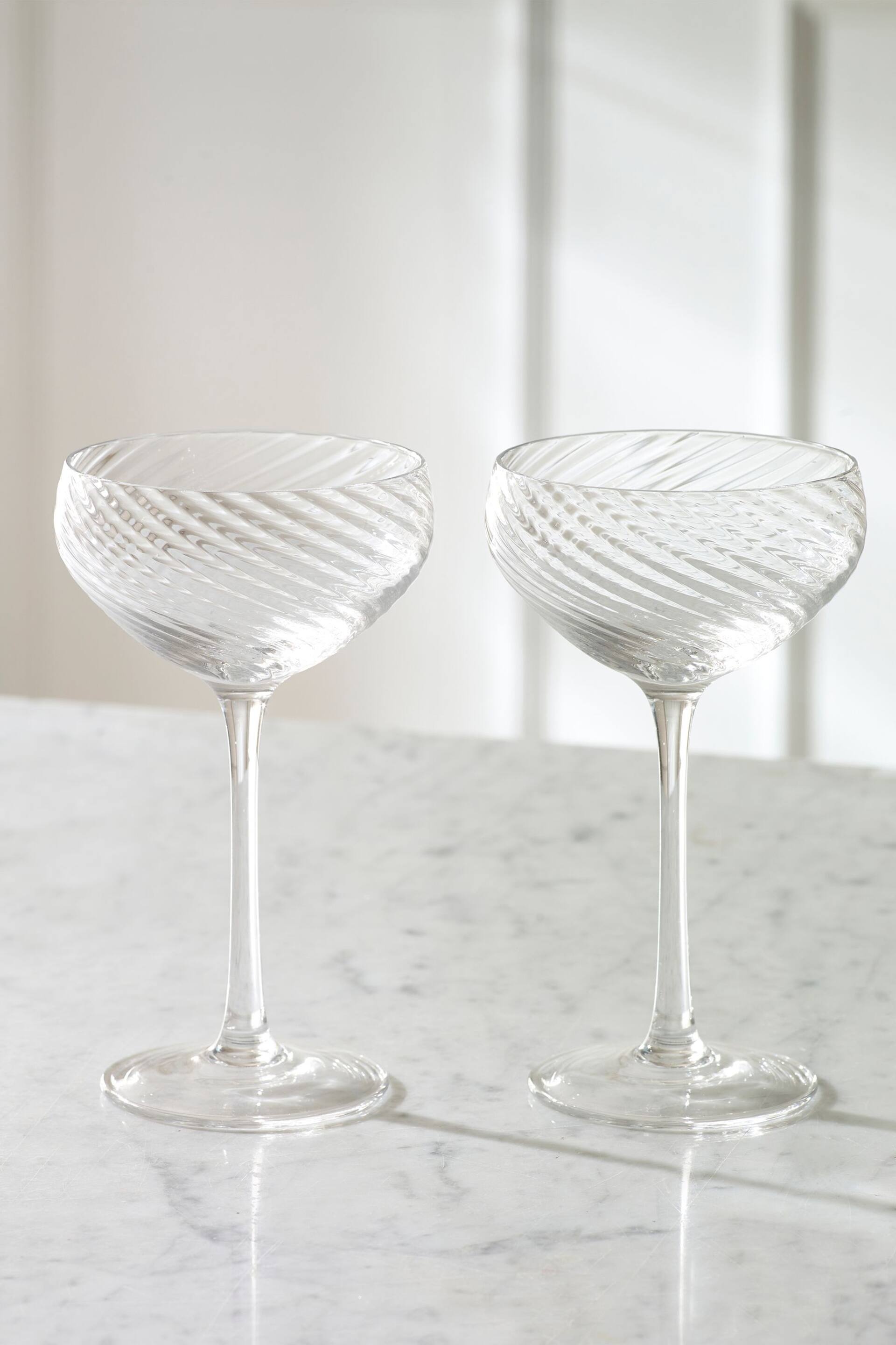 Set of 2 Clear Anais Coupe Saucers - Image 2 of 5