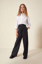 Black Senior Wide Leg Belted School Trousers (9-18yrs) - Image 3 of 6
