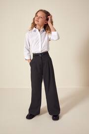 Black Senior Wide Leg Belted School Trousers (9-18yrs) - Image 4 of 6