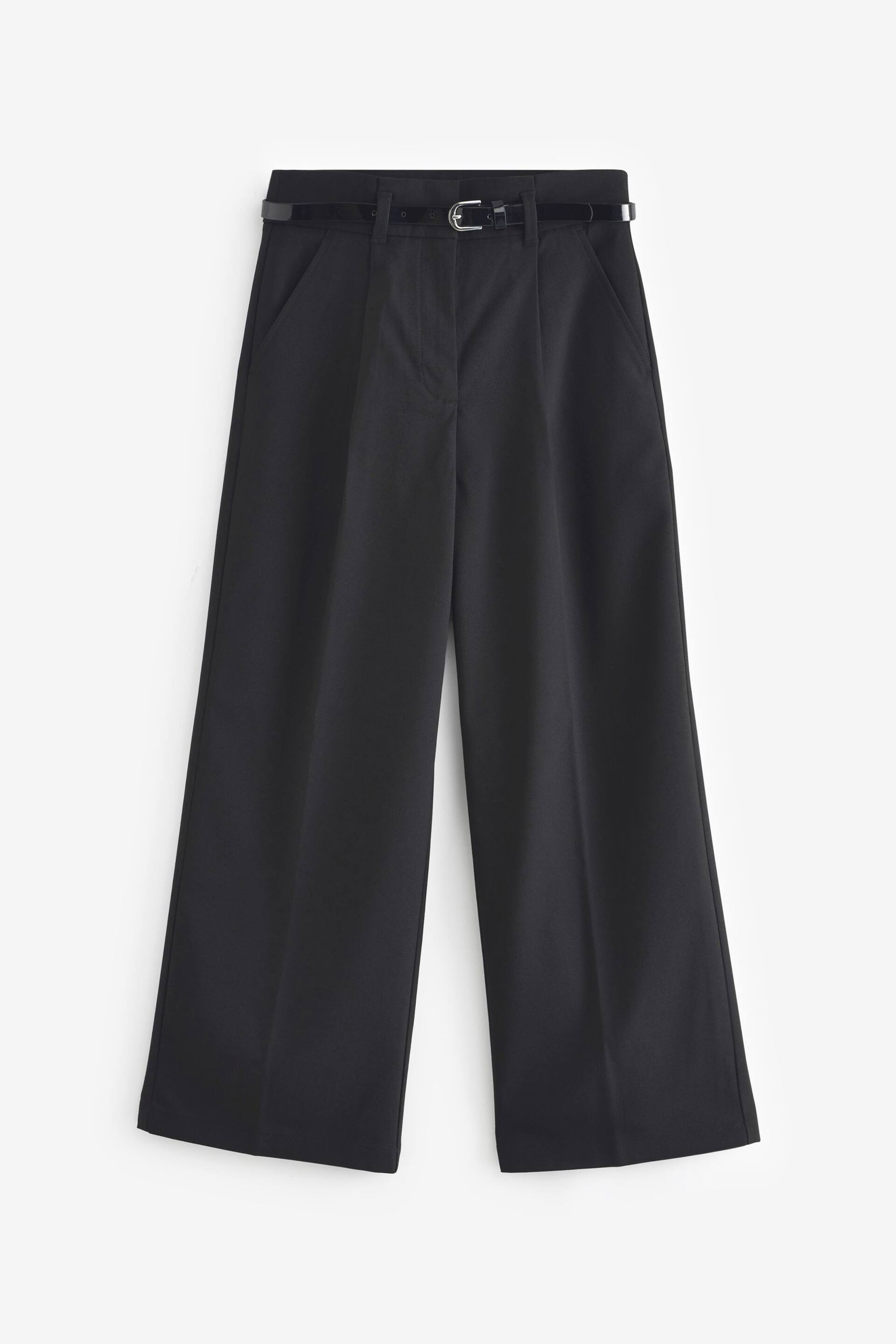 Black Senior Wide Leg Belted School Trousers (9-18yrs) - Image 5 of 6