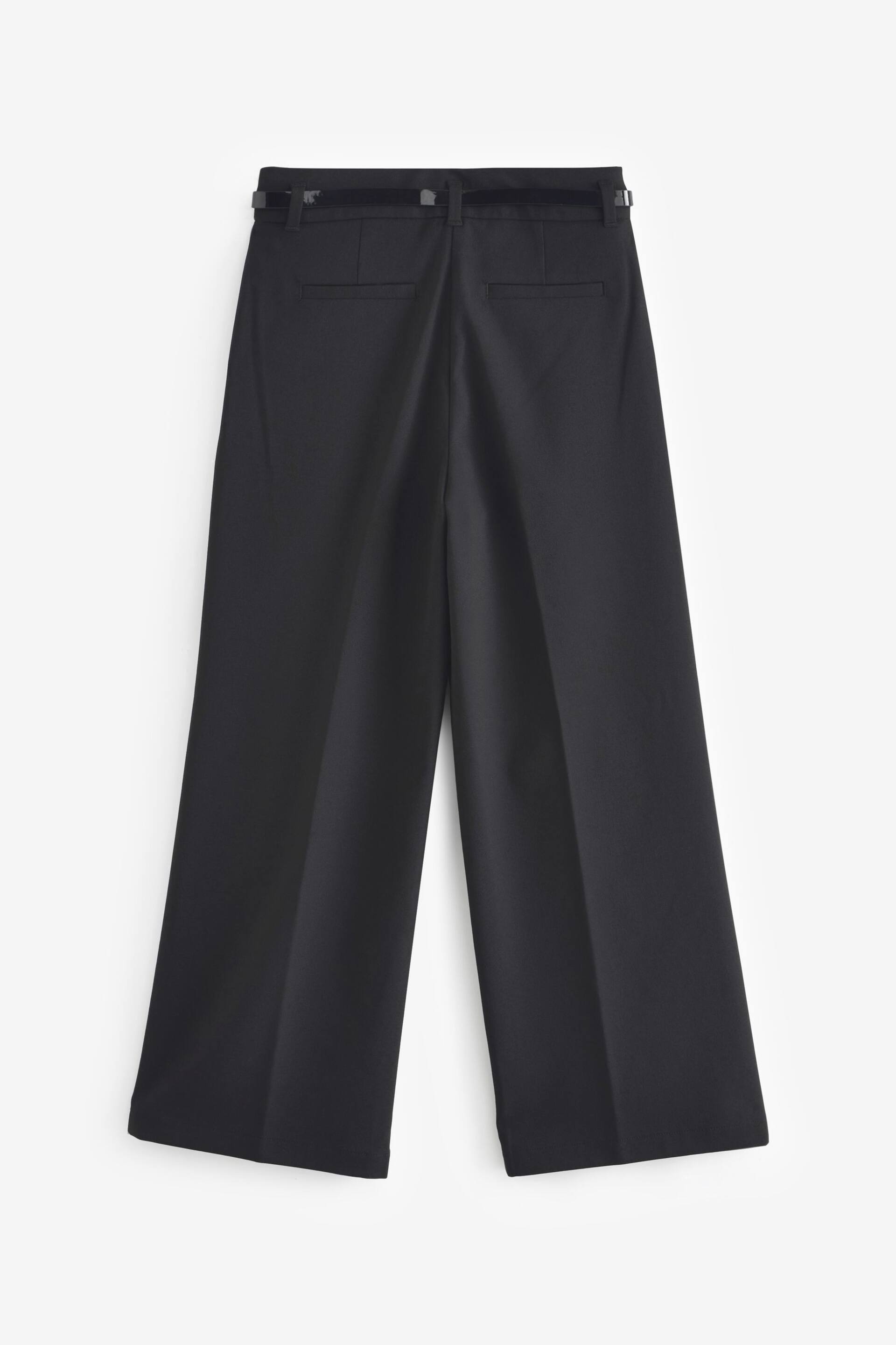 Black Senior Wide Leg Belted School Trousers (9-18yrs) - Image 6 of 6