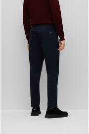 BOSS Dark Blue Tapered Fit Contempory Check Trousers - Image 2 of 10