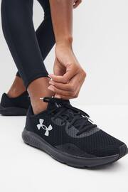 Under Armour Dark Black Charged Pursuit 3 Trainers - Image 3 of 8
