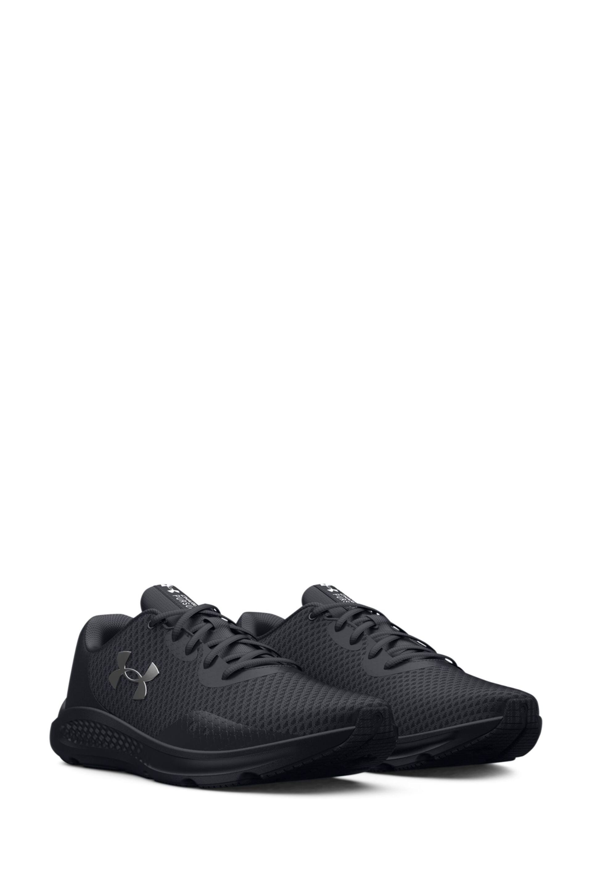 Under Armour Dark Black Charged Pursuit 3 Trainers - Image 4 of 8