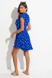 Pour Moi Blue Polka Dot Woven EcoVero Dress - Image 2 of 4