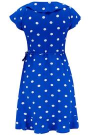 Pour Moi Blue Polka Dot Woven EcoVero Dress - Image 4 of 4