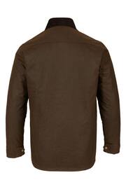 Celtic & Co. Mens Waxed Brown Cotton Overshirt - Image 6 of 9