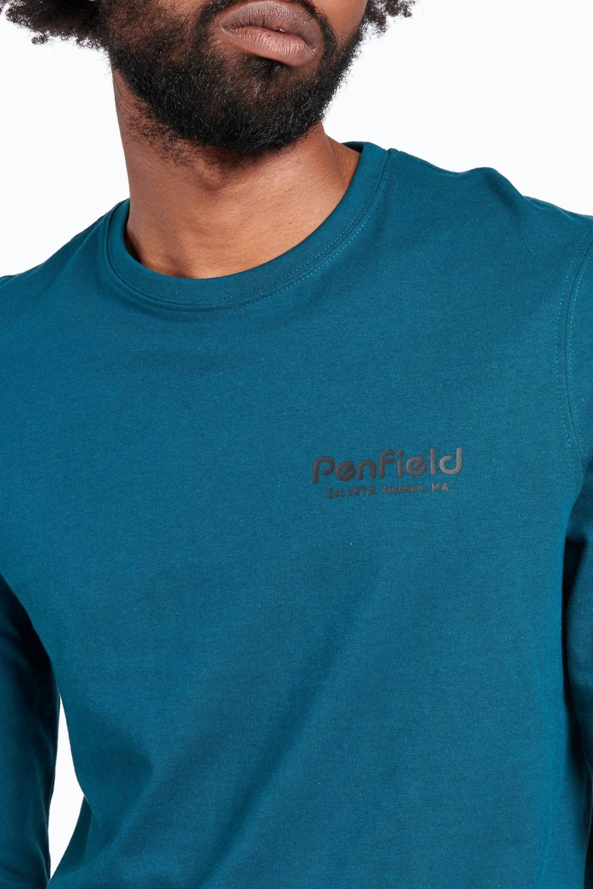 Penfield Blue Sketch Mountain Back Graphic Long-Sleeved T-Shirt - Image 3 of 7
