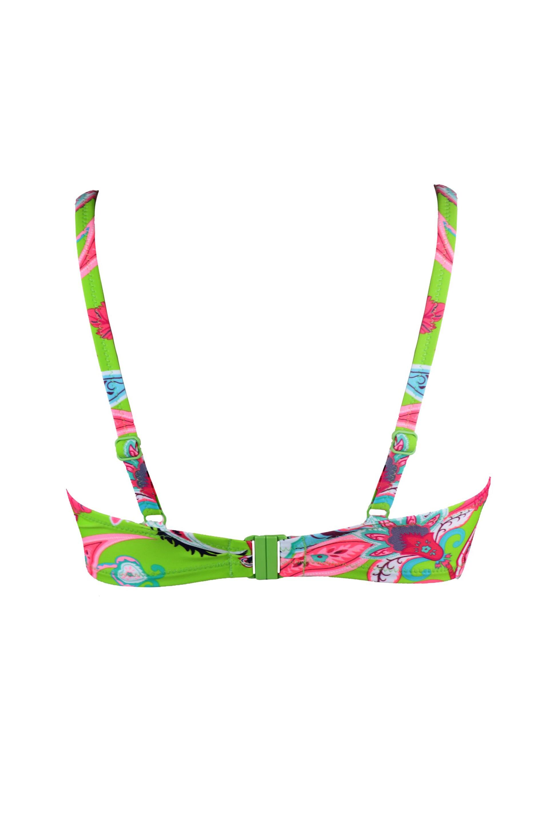 Pour Moi Green & Pink Multi Heatwave Halter Underwired Top - Image 5 of 5