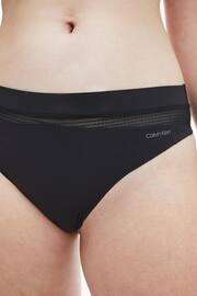 Calvin Klein Black Cut-Out Print Thong - Image 1 of 3