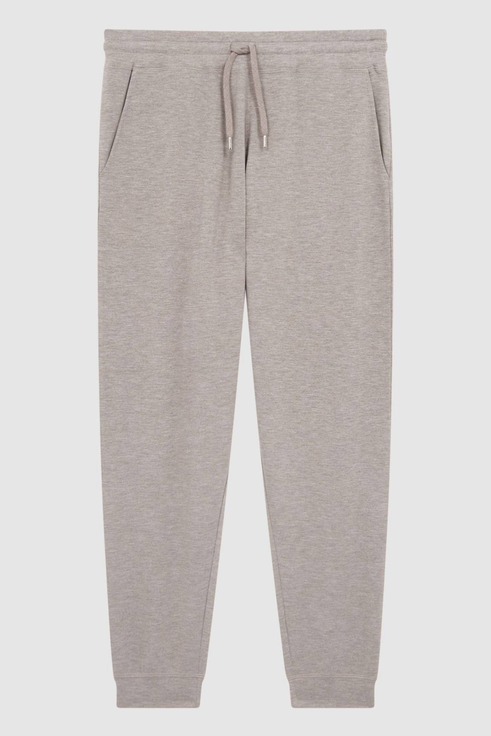 Reiss Taupe Melange Jose Drawstring Joggers - Image 2 of 5