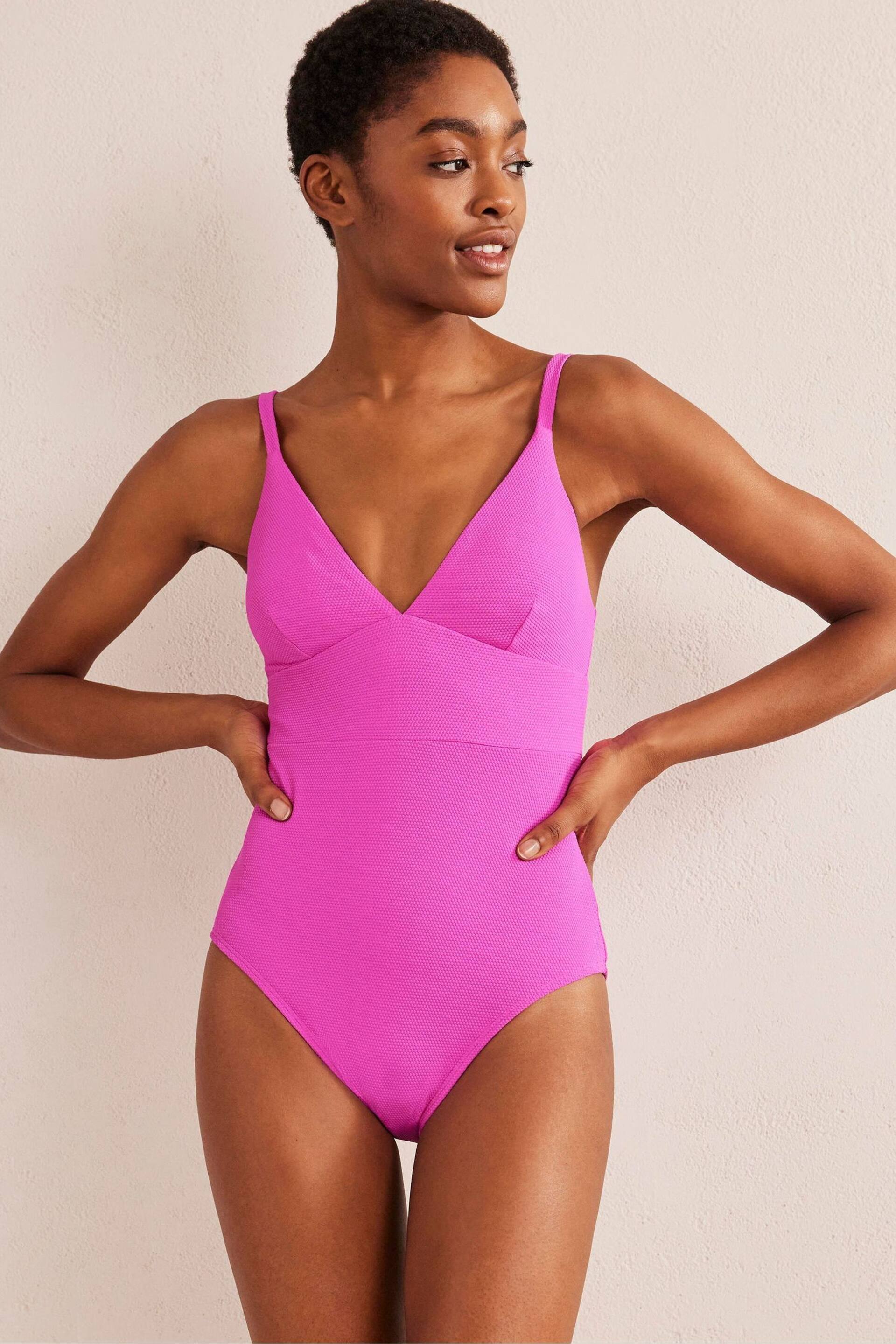 Boden Pink Arezzo V-Neck Panel Swimsuit - Image 2 of 7