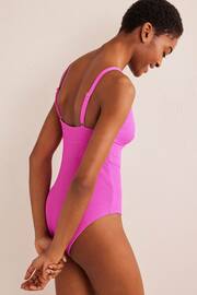 Boden Pink Arezzo V-Neck Panel Swimsuit - Image 4 of 7