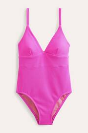 Boden Pink Arezzo V-Neck Panel Swimsuit - Image 6 of 7