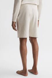 Reiss Oatmeal Melange Tyne Drawstring Fleece Lined Shorts - Image 5 of 5