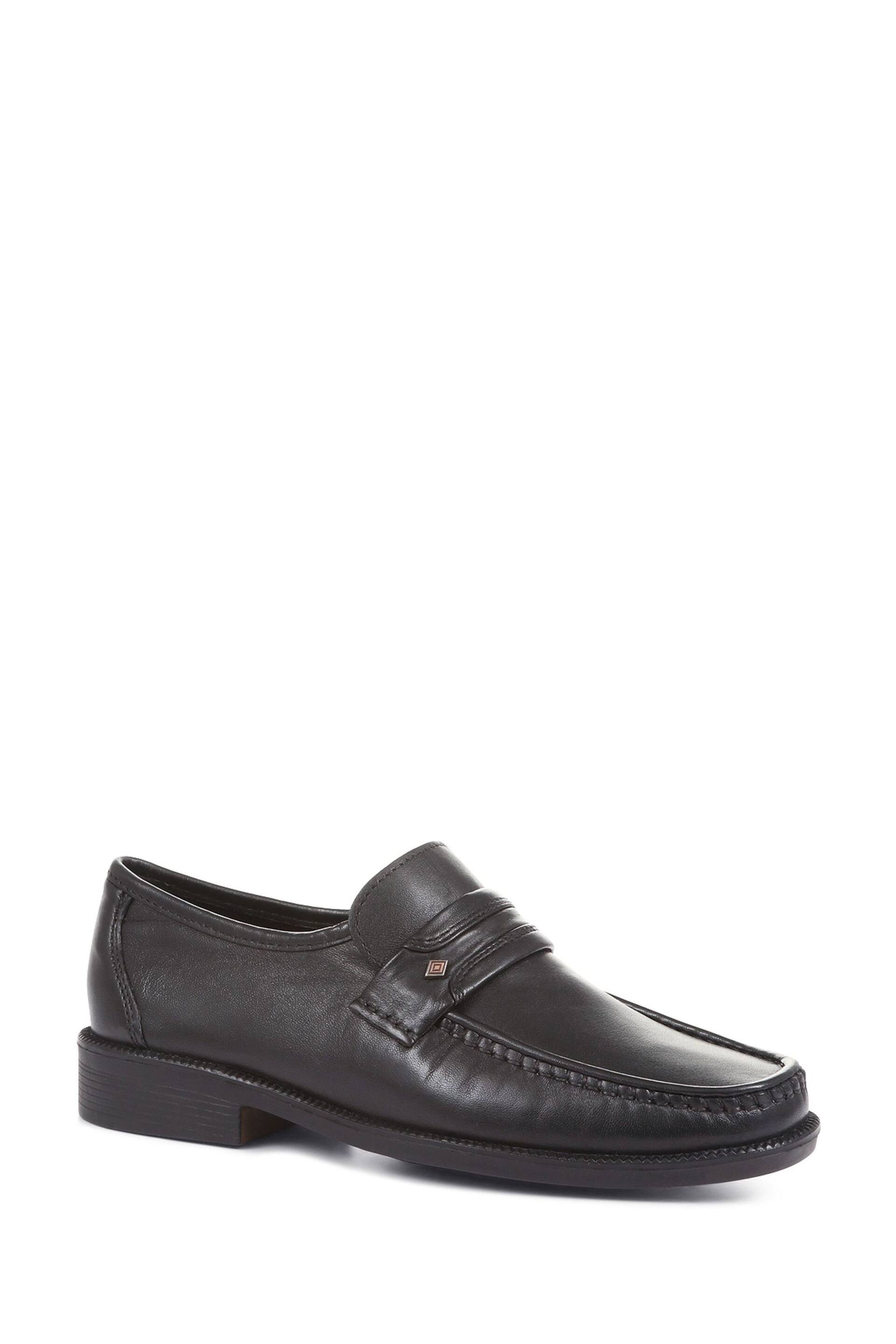 Pavers Gents Black Moccasin Smart Shoes - Image 2 of 5