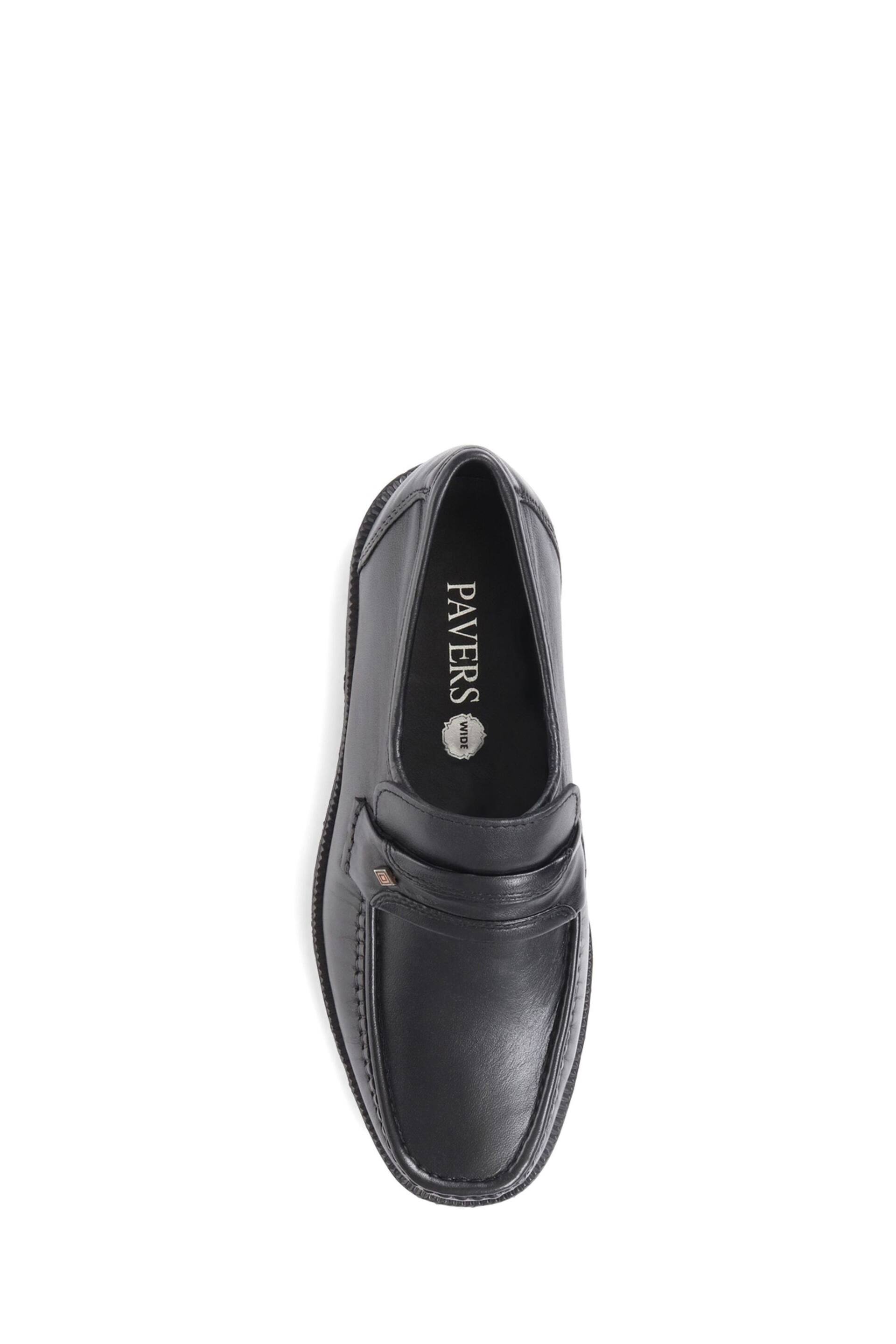 Pavers Gents Black Moccasin Smart Shoes - Image 4 of 5
