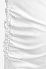 White Maternity Ruched Side T-Shirt - Image 6 of 6