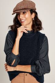 Joules Melanie Navy Cotton Ruffle Blouse - Image 3 of 6