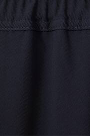 Reiss Navy Hailey Petite Tapered Pull On Trousers - Image 5 of 6
