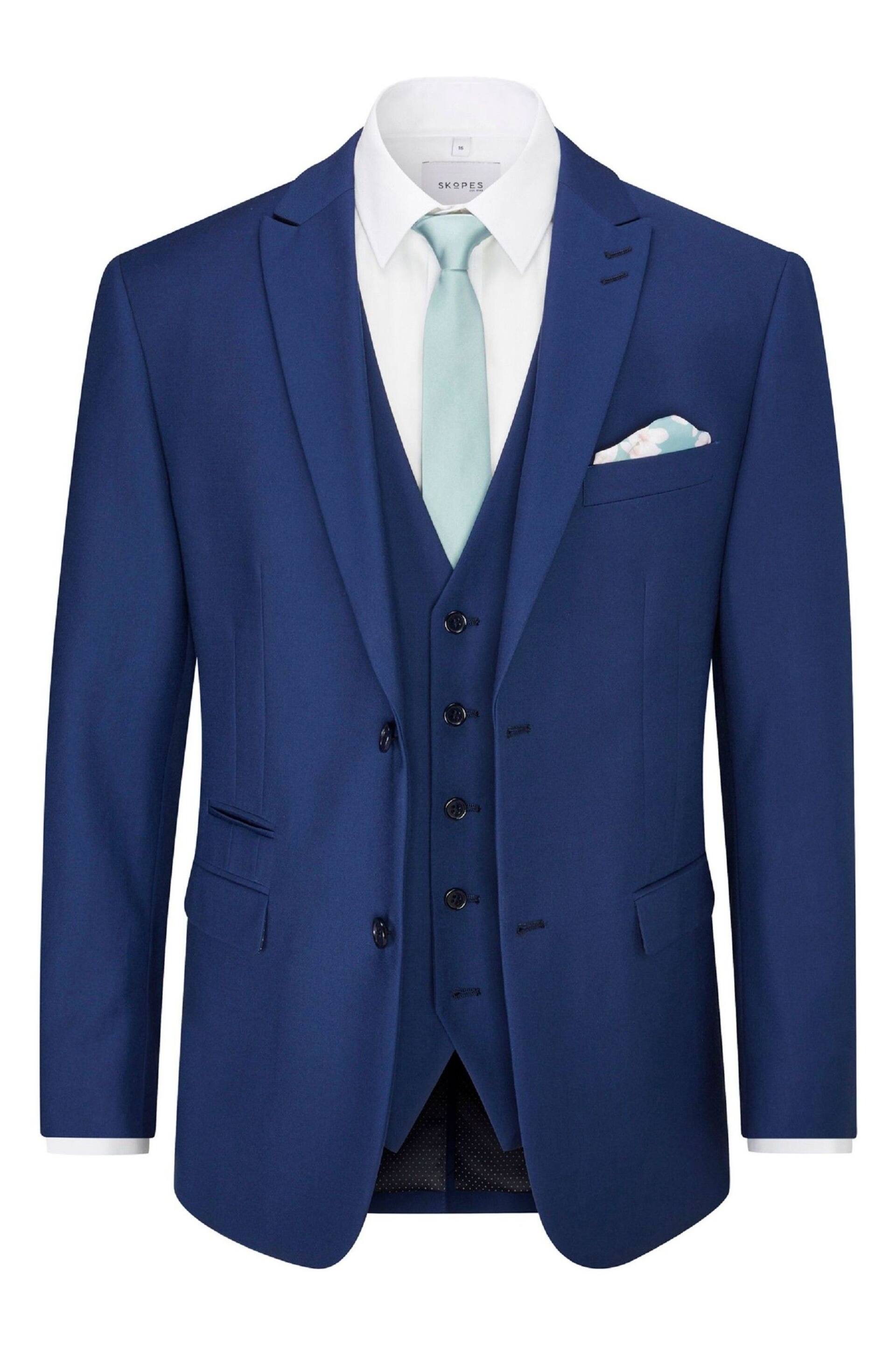 Skopes Kennedy Royal Blue Tailored Fit Suit Jacket - Image 3 of 4