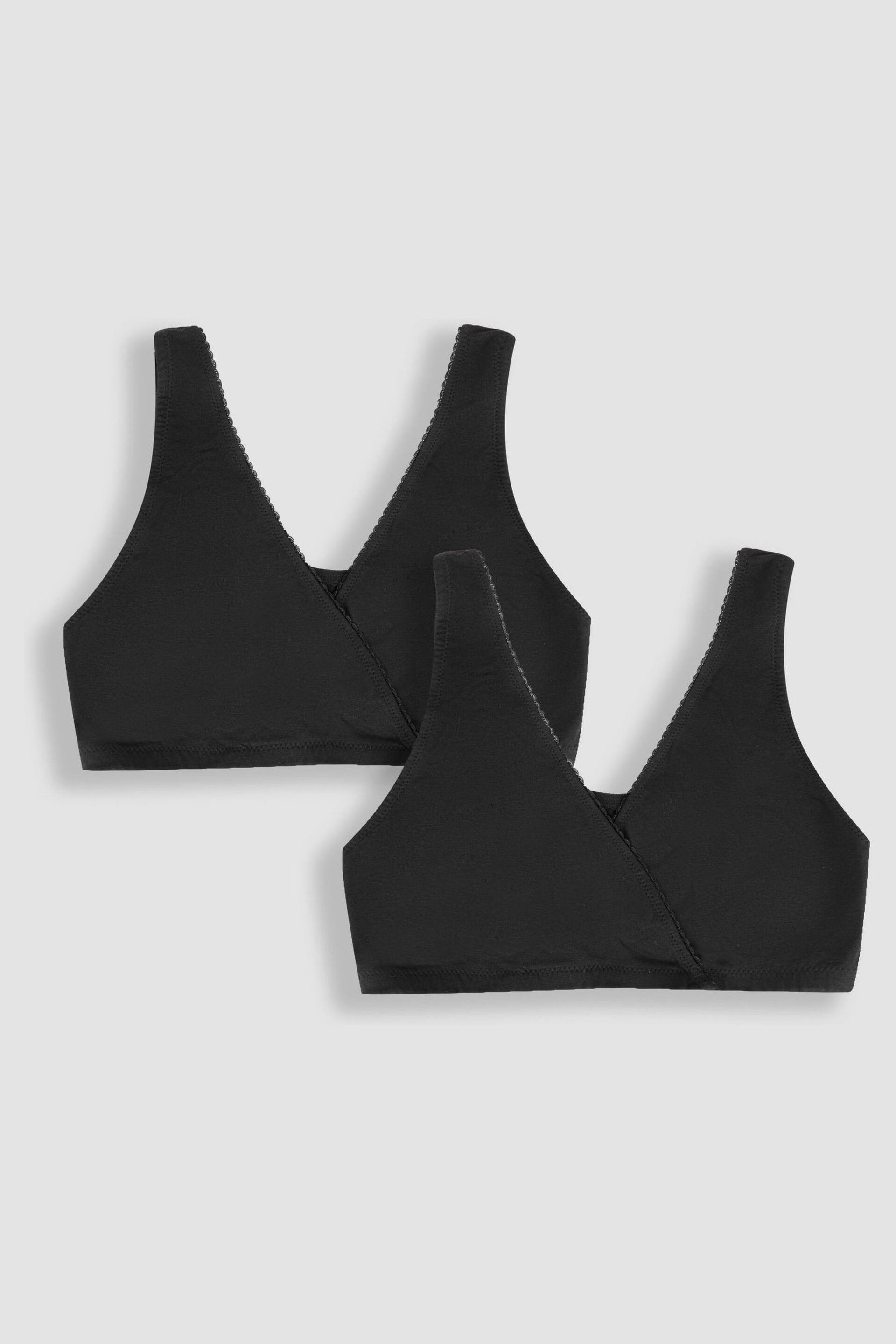 JoJo Maman Bébé Black 2-Pack Maternity & Nursing Sleep Bras - Image 1 of 3