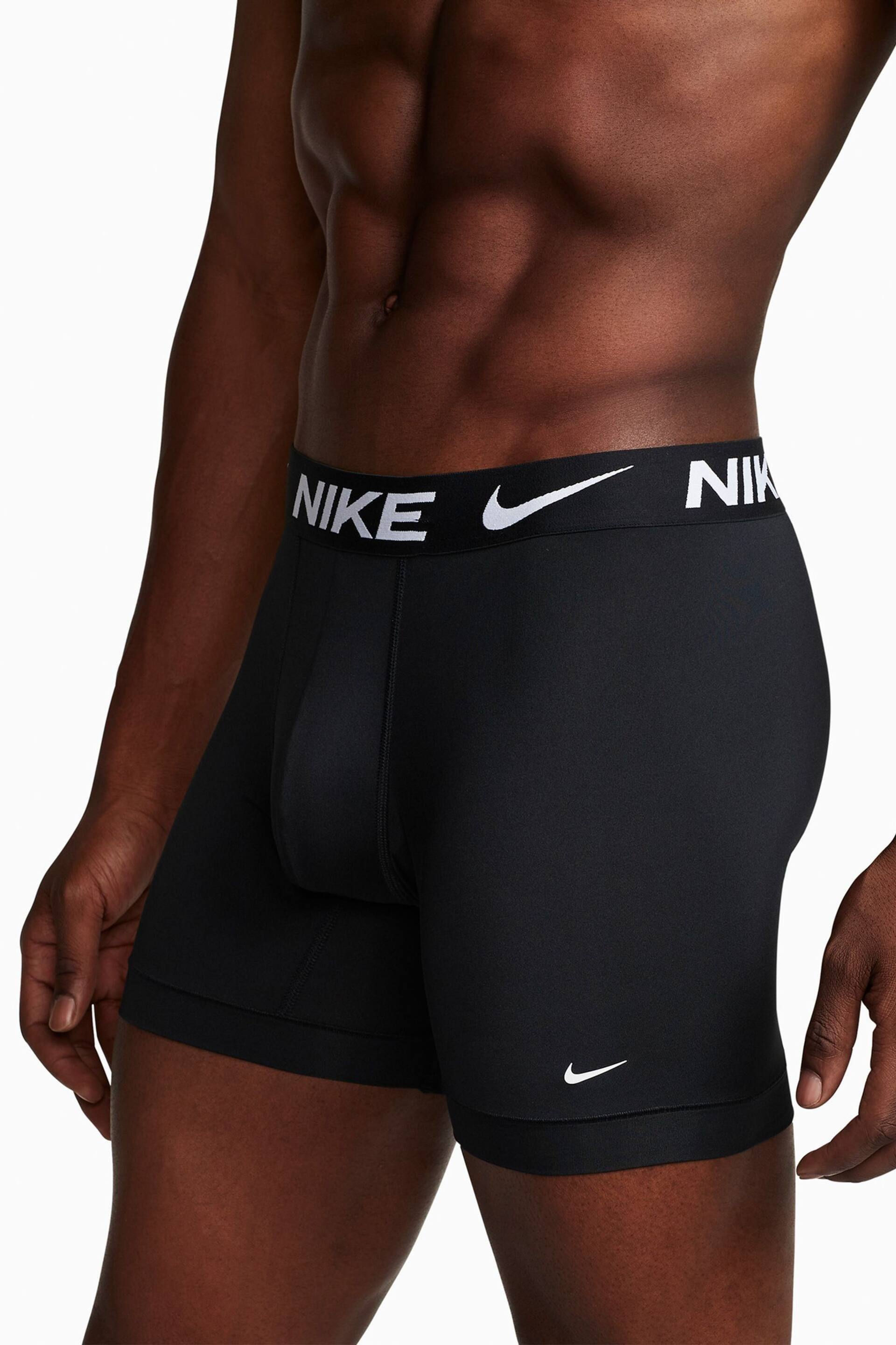 Nike DRI-Fit Essential Micro Black Boxer Briefs 3 Pack - Image 2 of 4