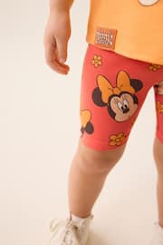 Orange Disney Minnie Mouse T-Shirt and Cycle Shorts Set (3mths-7yrs) - Image 3 of 5