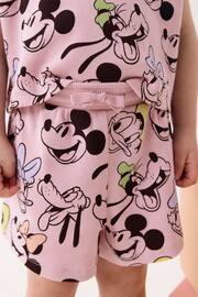 Pink Disney Mickey Mouse & Friends T-Shirt and Cycle Shorts Set (3mths-7yrs) - Image 4 of 7