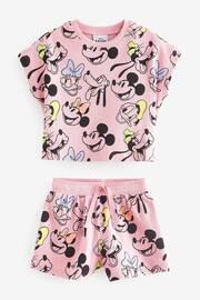 Pink Disney Mickey Mouse & Friends T-Shirt and Cycle Shorts Set (3mths-7yrs) - Image 5 of 7