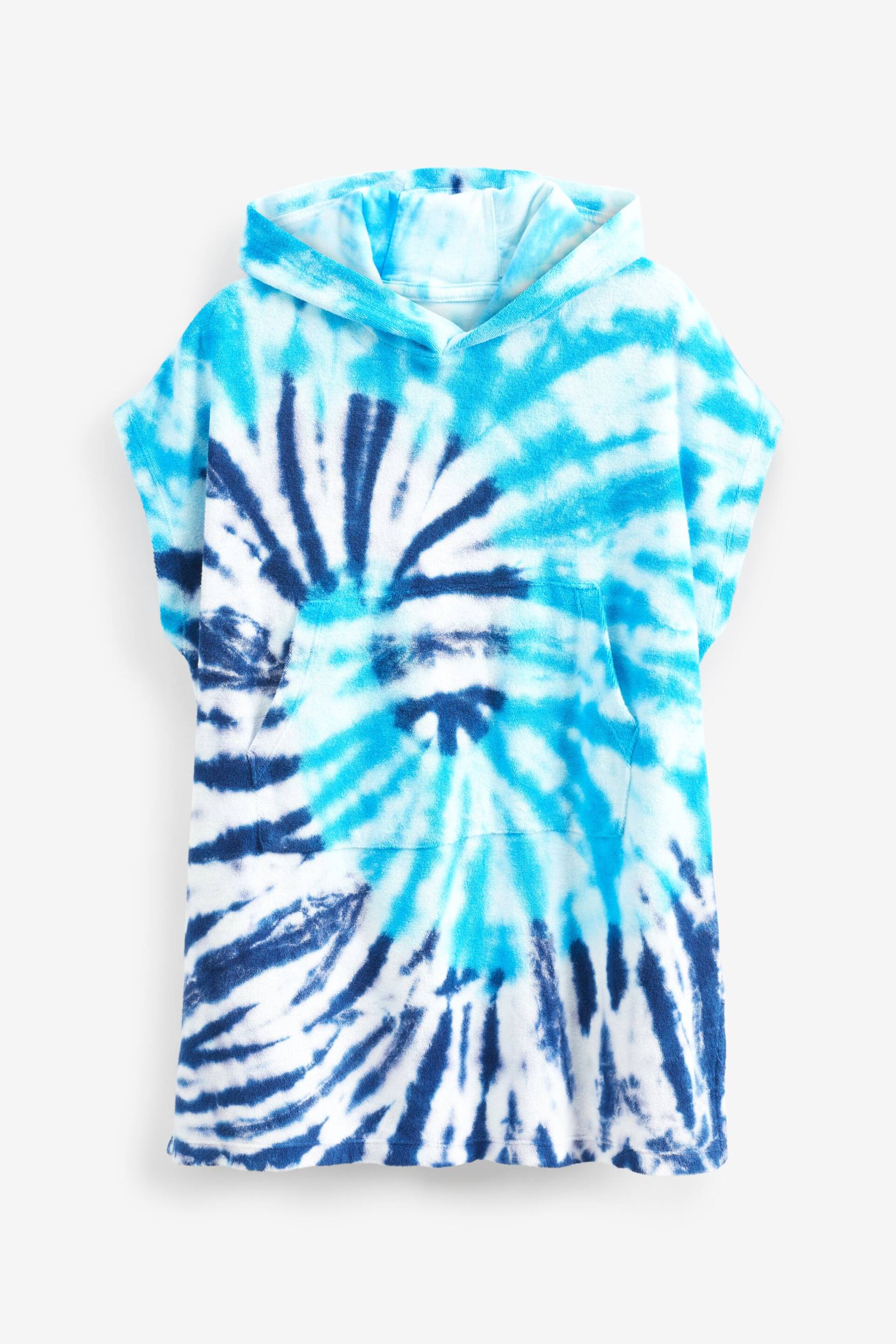 Blue Tie Dye Towelling Cover-Up (3-16yrs) - Image 7 of 8