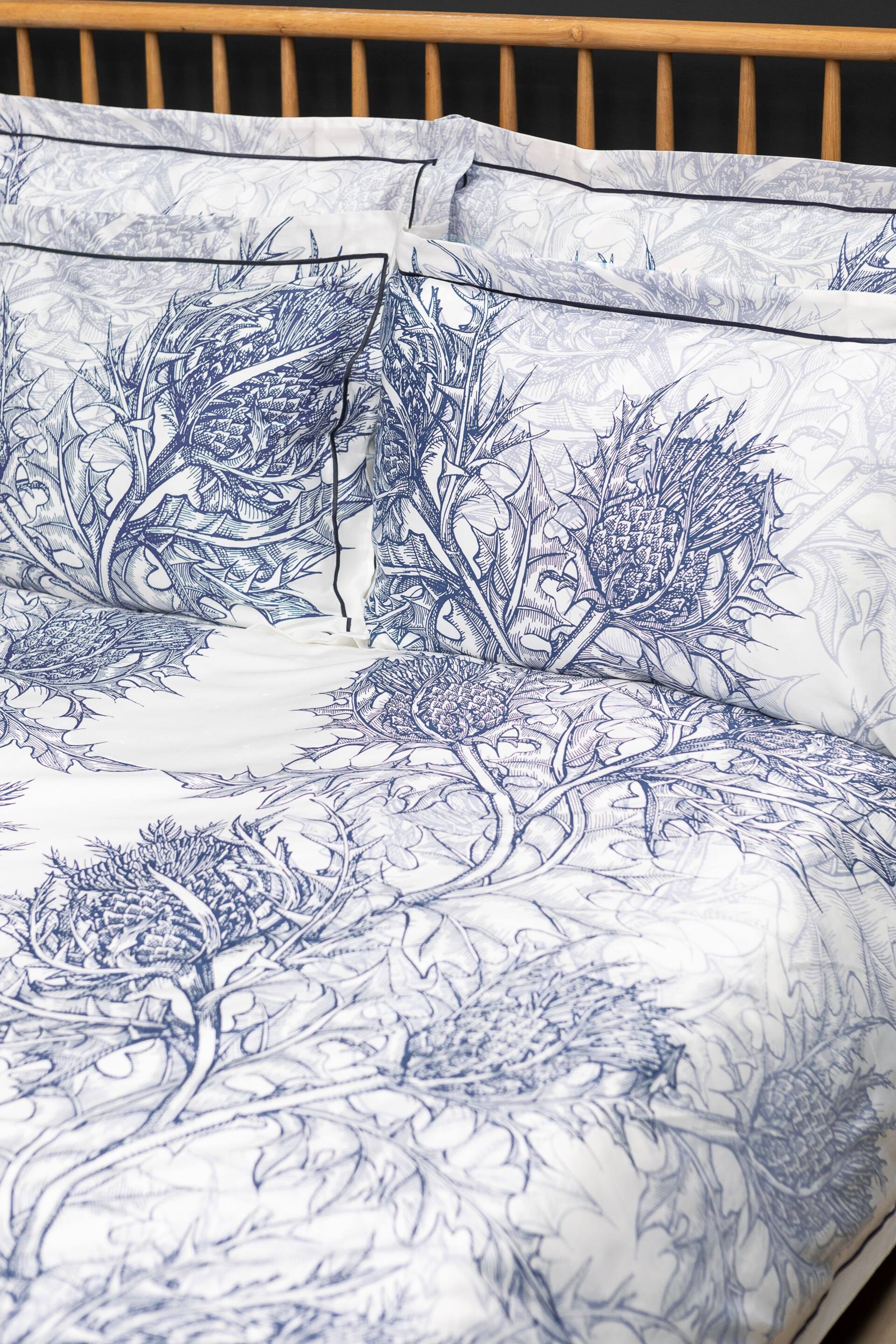Timorous Beasties Blue Thistle Azure Duvet Cover and Pillowcase Set - Image 2 of 2