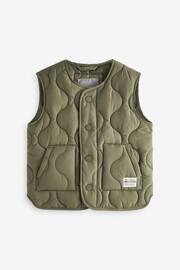 Khaki Green Padded Gilet (3mths-7yrs) - Image 5 of 6