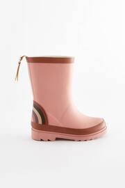 Pastel Pink Rainbow Back Buckle Wellies - Image 2 of 5