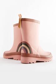 Pastel Pink Rainbow Back Buckle Wellies - Image 5 of 5