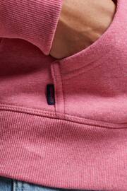 Superdry Blossom Pink Marl Vintage Logo Embroidered Zip-Up Hoodie - Image 6 of 6