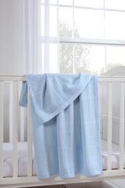 Martex Baby Blue Cellular Blanket - Image 1 of 3