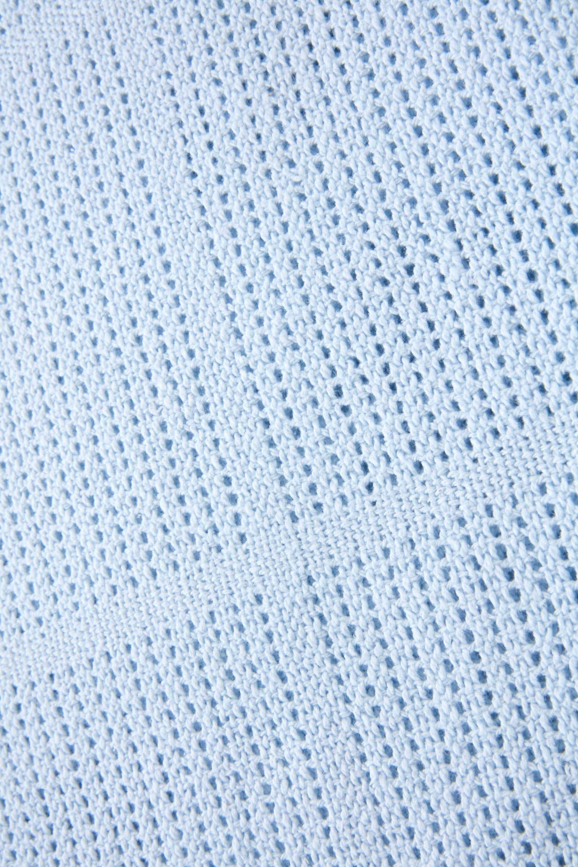 Martex Baby Blue Cellular Blanket - Image 2 of 3