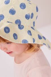 White/Blue Low Back Bucket Hat (3mths-10yrs) - Image 2 of 6