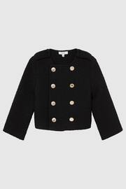 Reiss Black Esmie Senior Tweed Jacket - Image 2 of 6