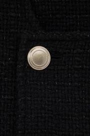 Reiss Black Esmie Senior Tweed Jacket - Image 6 of 6
