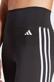 adidas Black Train Essentials 3-Stripes High Waisted 7/8 Leggings - Image 5 of 6